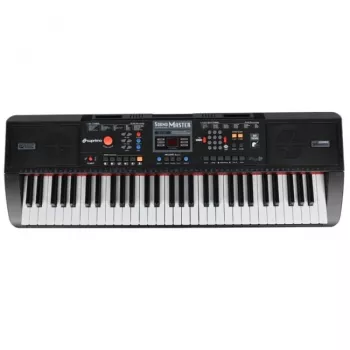 SUPRIMO MQ 6116 61-Key Children's Learning Keyboard with LCD, 128 Voices, 128 Rhythms, Recording, Microphone Input, Black