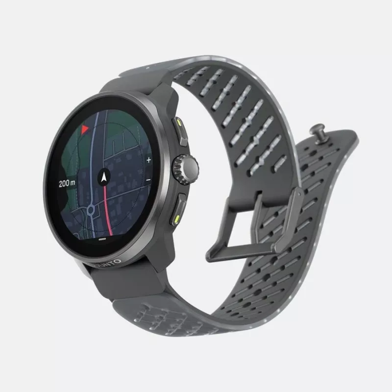 Suunto Race S Graphite GPS Multisport Watch with 1.32 inch AMOLED Touchscreen, Stainless Steel, Heart Rate, 100m Water Resistance
