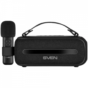 SVEN PS-255 Speaker, Black (12W, Bluetooth, FM, USB, Karaoke Mic, 3600mAh)