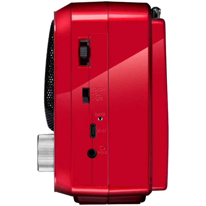 SVEN SRP-150 Portable Speaker, Red (3W, Bluetooth, FM/AM/SW, USB, microSD, Flashlight, Battery)