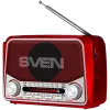SVEN SRP-150 Portable Speaker, Red (3W, Bluetooth, FM/AM/SW, USB, microSD, Flashlight, Battery)