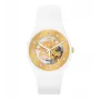 Swatch SUOZ148 Woman's Watch 41mm Blue Silicone