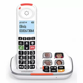 Swissvoice Xtra 2355 DECT Cordless Phone with Answering Machine and Caller ID, White