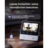 Switchbot SWB VDB-M-SW - WiFi Video Doorbell with 4.3 inch Color Display (White/Silver)