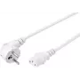 Sygonix SY-5043438 Cold Device Power Cable CEE 7/7 to IEC C13 White 5 m
