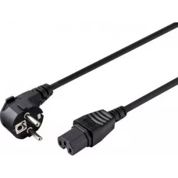Sygonix SY-5043444 Warm Appliance Power Cable Schuko to IEC C15 2 m Black