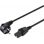 Sygonix SY-5043444 Warm Appliance Power Cable Schuko to IEC C15 2 m Black