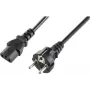 Sygonix SY-5243880 Spiral Power Cable CEE 7/7 to IEC C13 2.5m Black