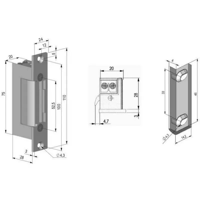 Symmetrical Electric Strike SCOT ES-S12AC/DC PROFI