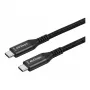 Synergy 21 USB 4.0 Cable USB-C to USB-C 1.5m Black Braided Textile 40Gbps 240W