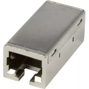 SYNERGY21 CAT6A TP-TP Coupling RJ45 Female to Female Slim Line Die-Cast Zinc - Network - CAT 6a