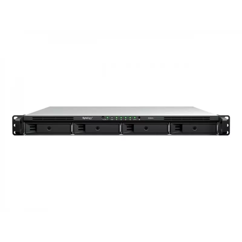 Synology RS826+ 1U Rackmount 4-Bay NAS, AMD Ryzen V1500B, 4GB DDR4 ECC, 4x 1GbE, Diskless