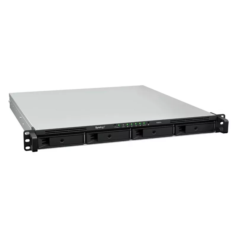 Synology RS826+ 1U Rackmount 4-Bay NAS, AMD Ryzen V1500B, 4GB DDR4 ECC, 4x 1GbE, Diskless