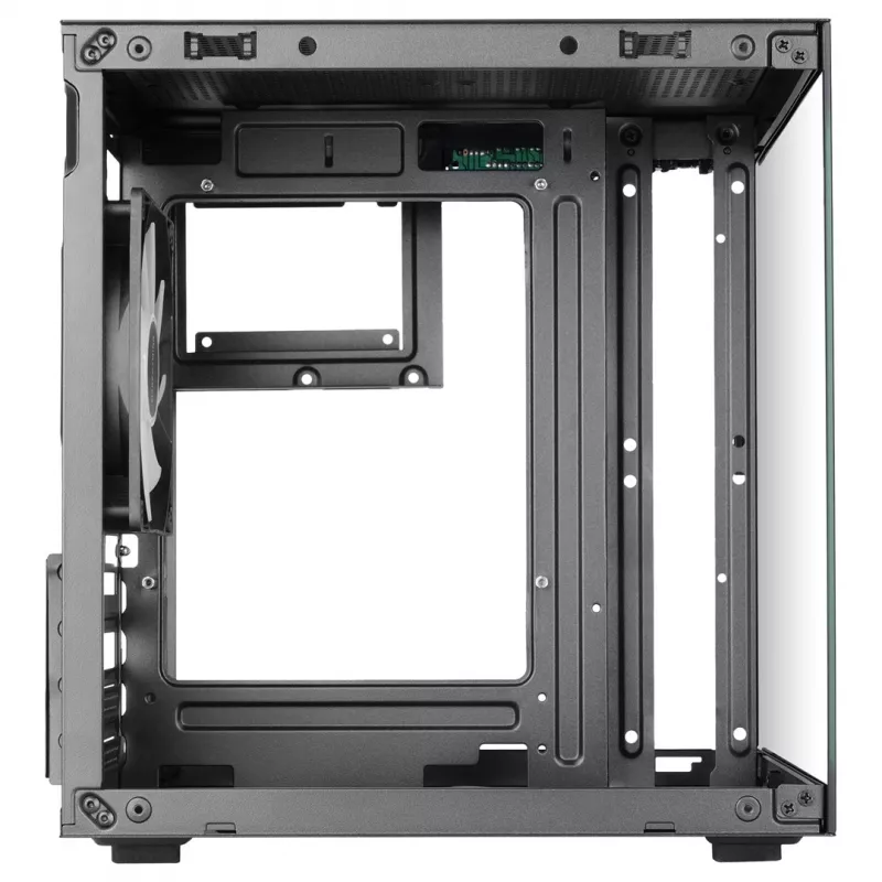 TACENS MARS MC-CUBE Micro-ATX Case, Black, Tempered Glass, ARGB, USB-C