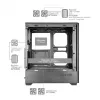 TACENS MARS MC-QUANTUM Mid-Tower ATX Case with 3x120mm FDB Fans + 1x120mm ARGB Fan, USB-C, Tempered Glass, Black