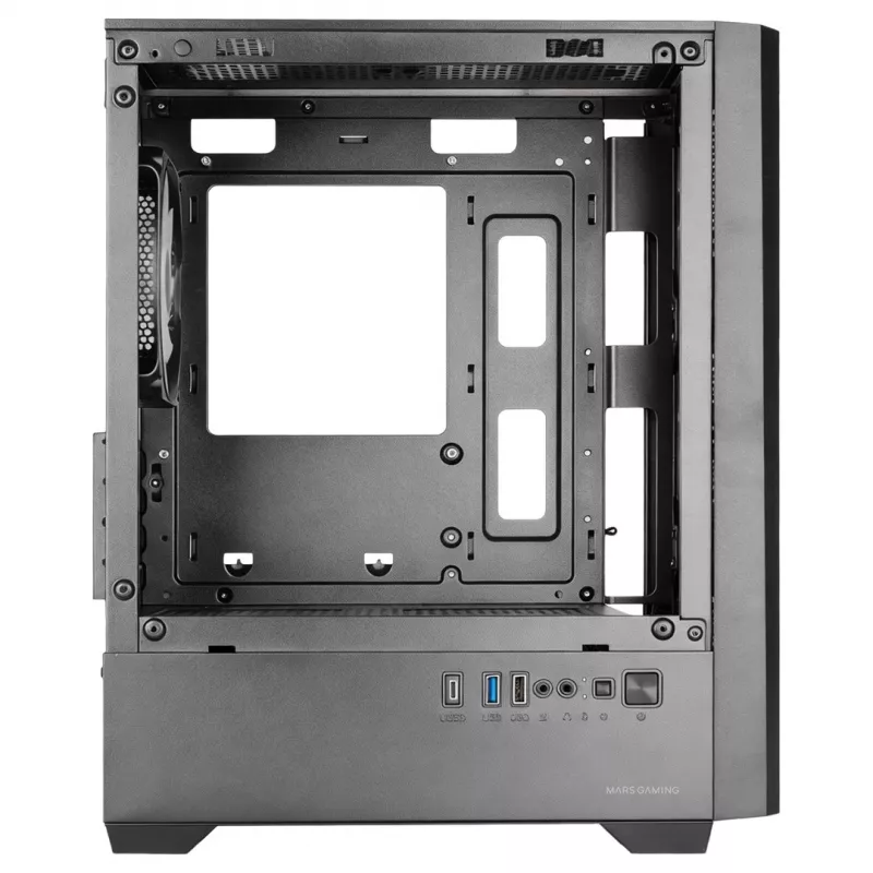 TACENS MARS MC-QUANTUM Mid-Tower ATX Case with 3x120mm FDB Fans + 1x120mm ARGB Fan, USB-C, Tempered Glass, Black
