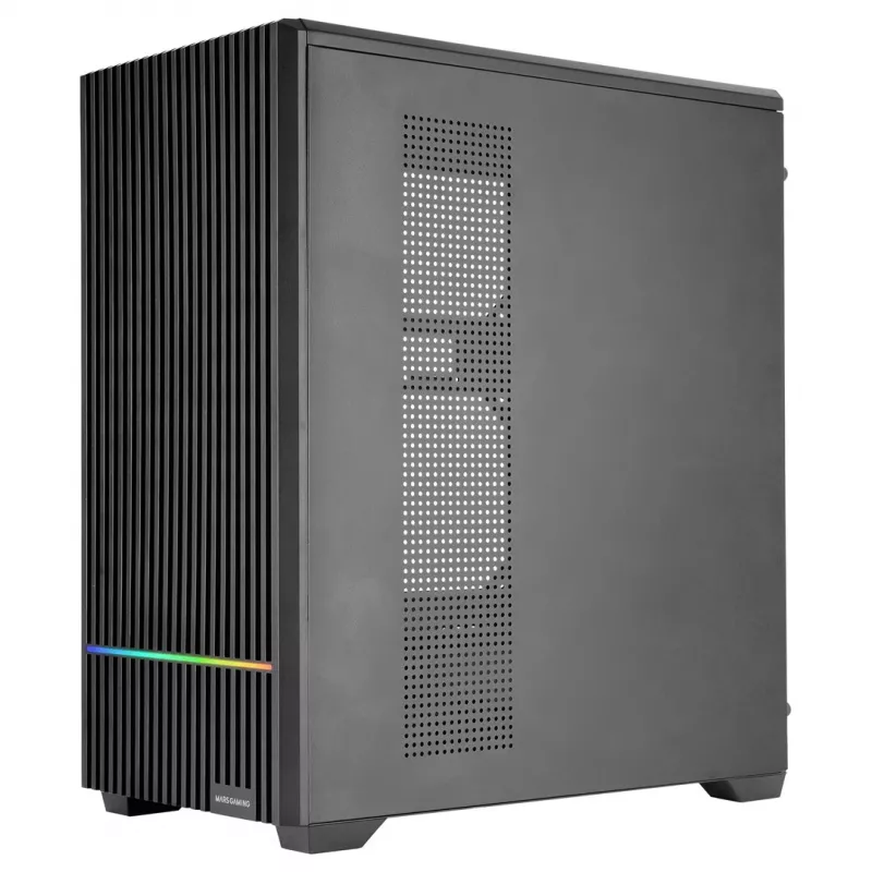 TACENS MARS MC-QUANTUM Mid-Tower ATX Case with 3x120mm FDB Fans + 1x120mm ARGB Fan, USB-C, Tempered Glass, Black