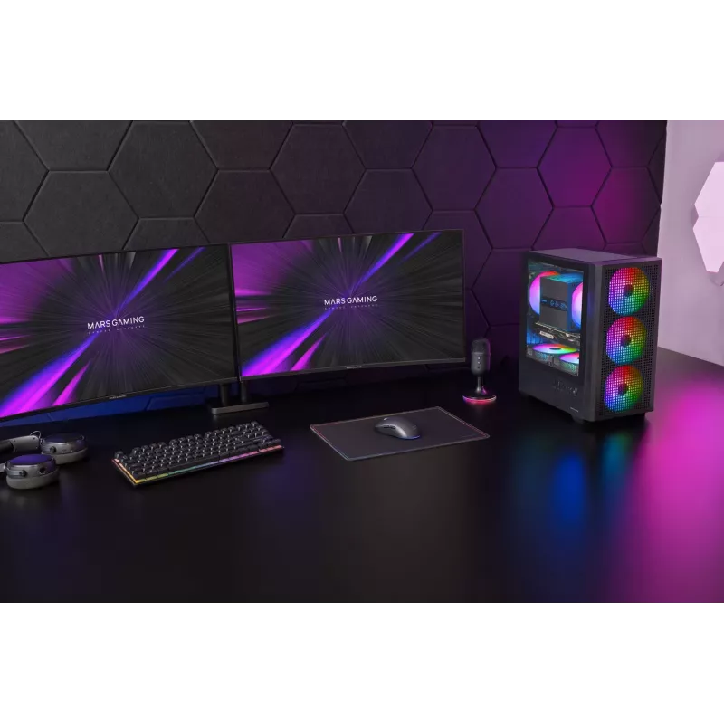 TACENS MARS MC-VECTOR 4xARGB USB-C Micro-ATX Tower Case