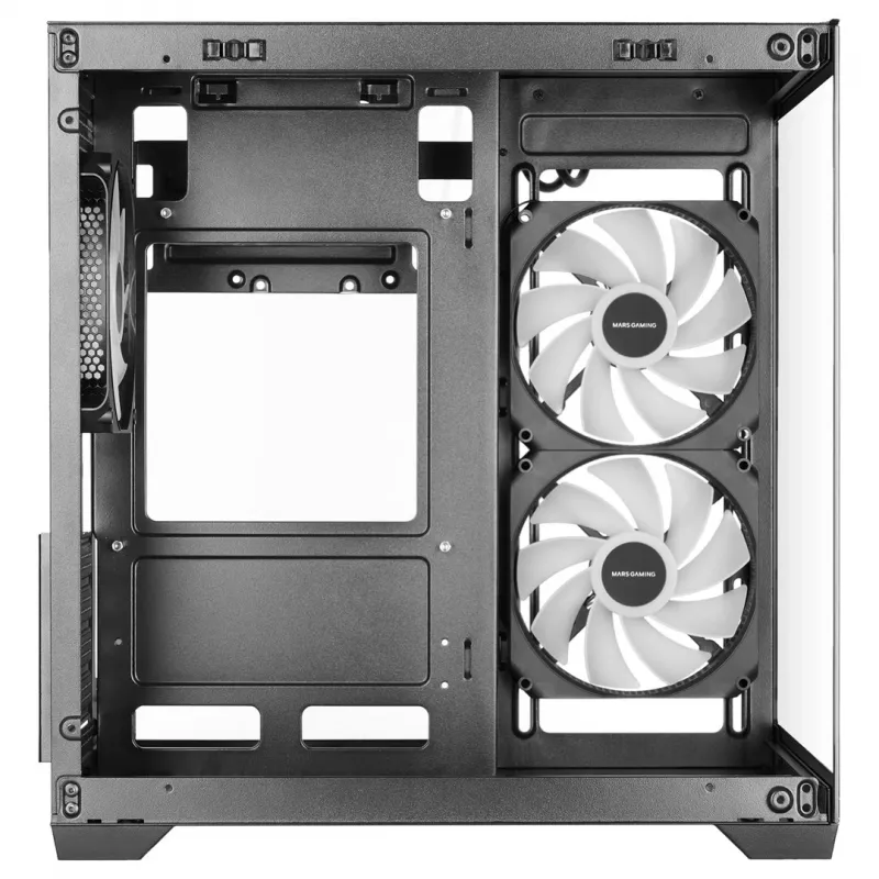 TACENS MARS MC-VIEW3 Micro-ATX Case with 3x ARGB Fans, USB-C, Tempered Glass