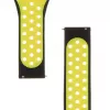 Tactical 20mm Double Silicone Watch Band Black Yellow