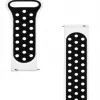 Tactical 20mm Double Silicone Watch Band White Black