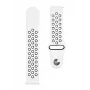 Tactical 20mm Double Silicone Watch Band White Black