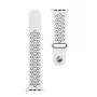 Tactical Apple Watch 42/44/45mm Double Silicone Strap White Black