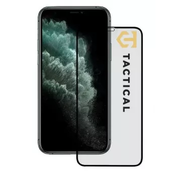 Tactical Tempered Glass Screen Protector for Apple iPhone 11 Pro, XS, X - 9H, 2.5D, Full Glue, Black