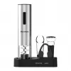 Taurus 963401000 Electric Wine Opener with Charging Base, Cordless, Stainless Steel, Black/Silver