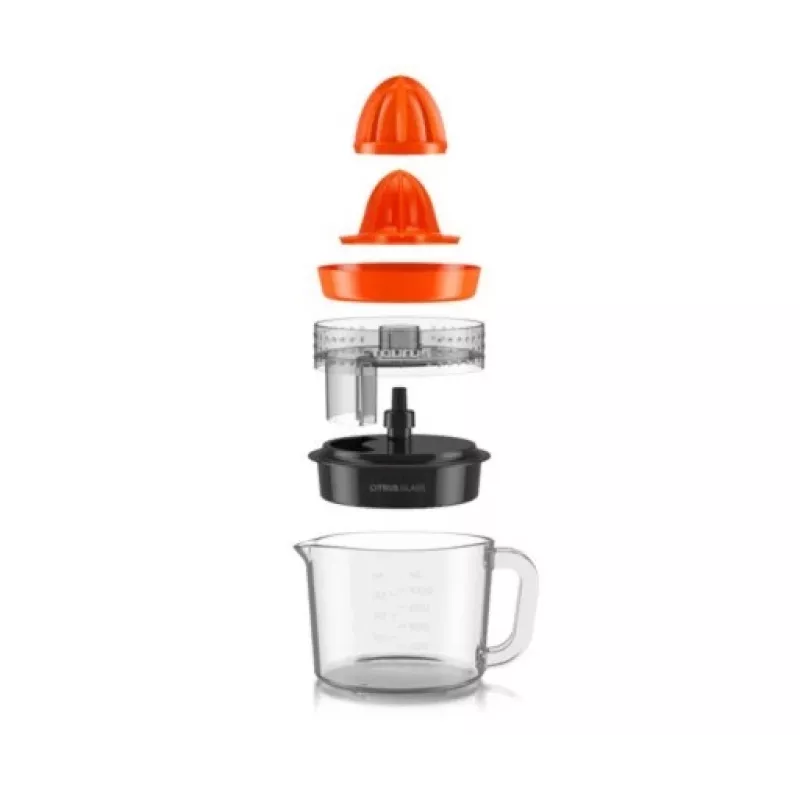 Taurus Citrus Glass Electric Citrus Press 30 W 1 L Glass Jug Black Red Transparent