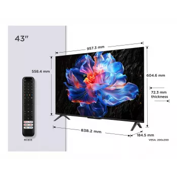 TCL 43P6K 43 inch LED 4K UHD Google TV 60Hz Smart TV
