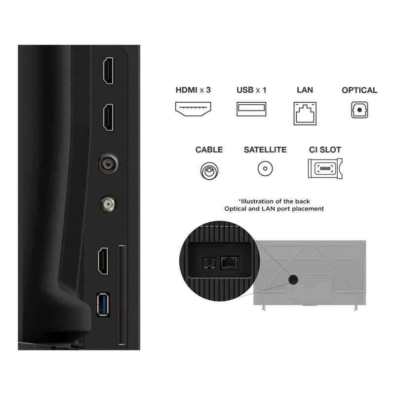 TCL 50P6K 50-inch (127 cm) 4K Ultra HD LED Smart TV with Google TV, HDMI, VESA 200x200, LAN, and Wi-Fi