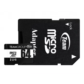 Team Group GO Card microSDXC 64 GB Class 10 UHS-I U1 with SD Adapter
