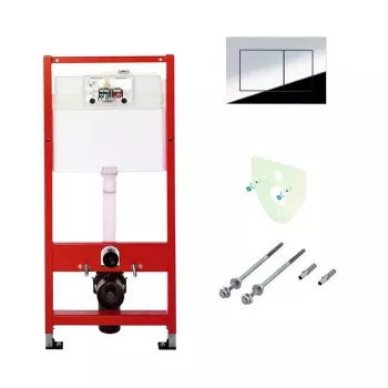 Tece Frame 9400412 with Button Kit and Seal for Wall-Hung WC
