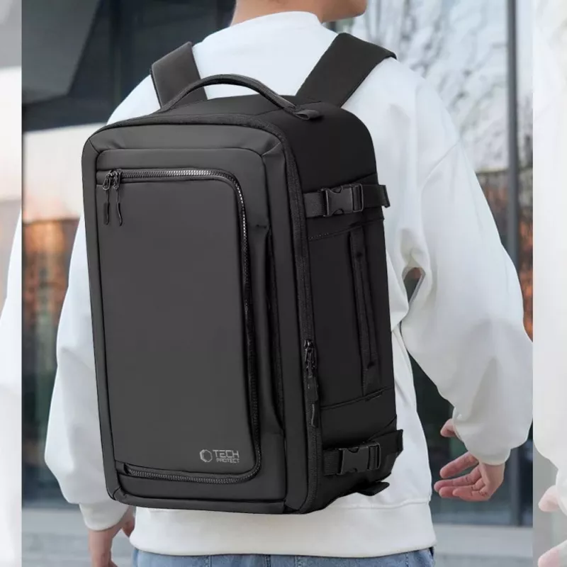 Tech-Protect Defender S50 Backpack for Ryanair & Wizzair, 20L Laptop - Black