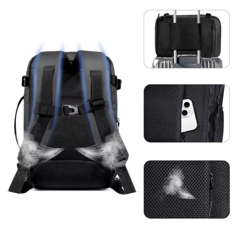 Tech-Protect Defender S50 Backpack for Ryanair & Wizzair, 20L Laptop - Black