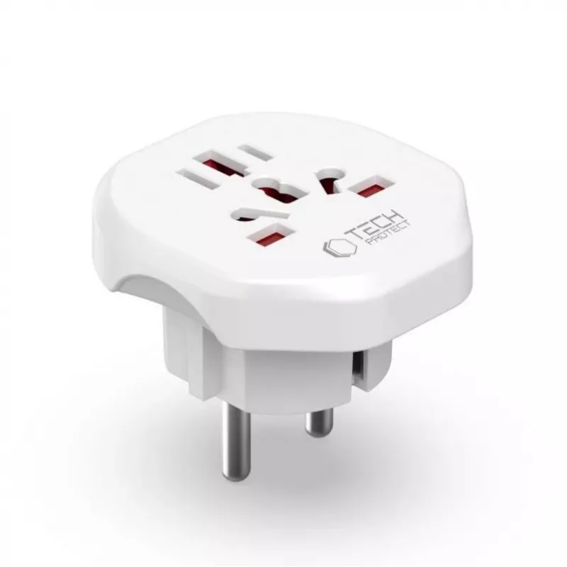 Tech-Protect Universal WL-09 Universal Travel Adapter from EU White