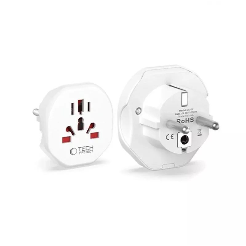 Tech-Protect Universal WL-09 Universal Travel Adapter from EU White