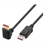 Techly DisplayPort 1.4 Cable M/M 4K@120Hz 1m Black One-Side Angled ICOC-DSP-A14-010NT9