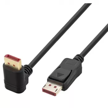 Techly DisplayPort 1.4 Cable M/M 4K@120Hz 2m Black One-Side Angled ICOC-DSP-A14-020NT9
