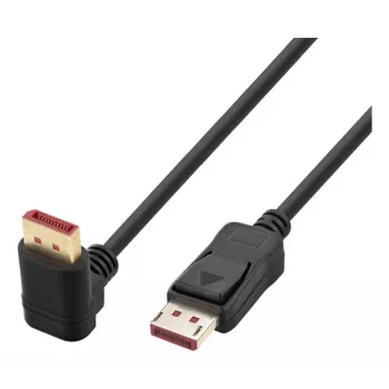Techly DisplayPort 1.4 Cable M/M 4K@120Hz 3m Black One-Side Angled ICOC-DSP-A14-030NT9