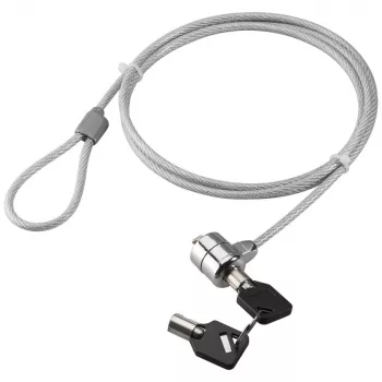 Techly IQ-LOK-08-KT Notebook Security Cable Lock with 1.4m Steel Cable and Two Keys