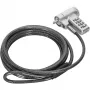 Techly IQ-LOK-17-K Notebook Security Cable with Combination Lock, 2m Braided Steel