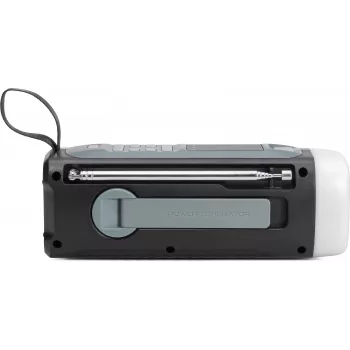 TechniSat Portable Emergency Radio with DAB+/FM, Bluetooth, Solar Panel, Hand Crank, Power Bank, LED Flashlight, Black (0000/2933)