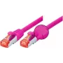 Tecline 5m Cat6 S/FTP Patch Cable, RJ-45 Male to Male, Magenta 71505P