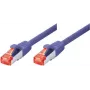 TECLINE Cat 6 S-STP PIMF Patch Cable, Violet, 0.5 m, Slim Bend Protection 71500V