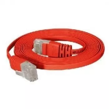 TECLINE Cat.6 U/UTP Flat Patch Cable, Red, 5.0 m 77805r