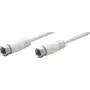 TECLINE Wentronic Goobay SAT Connection Cable, 100% Shielded, White, 7.5 m - F-Plug to F-Plug (50740)