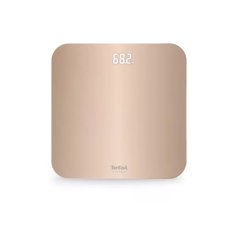 Tefal Classic PP1900V0 Electronic Personal Scale Square Beige 160 kg Tempered Glass Step-on