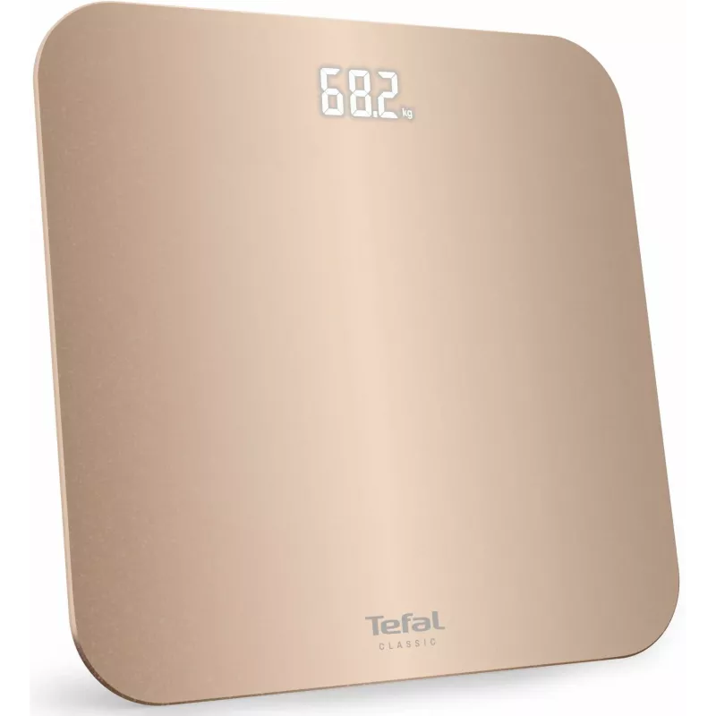 Tefal Classic PP1900V0 Electronic Personal Scale Square Beige 160 kg Tempered Glass Step-on